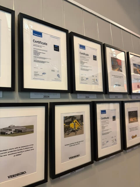 ISO Certificates wall of fame